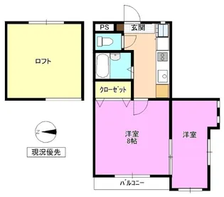 ハーベスト常入【2階】の間取り
