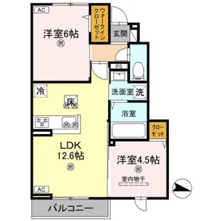 フォーゲルセレーノ B棟【1階】の間取り