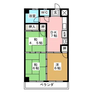 伊藤コーポ【4階】の間取り