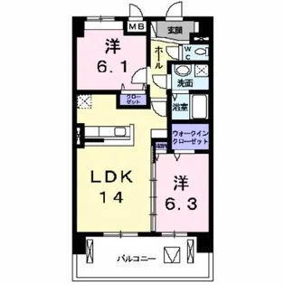 スイーツファクトリー深沢【5階】の間取り