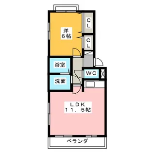 メゾン・レフィナード【3階】の間取り