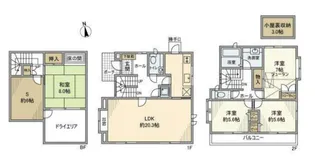 東京都杉並区永福2【一戸建】の間取り