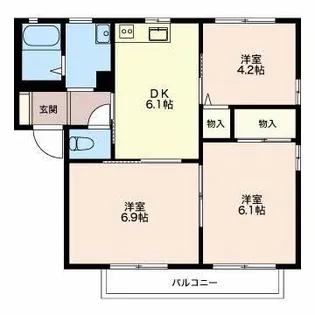 三重県鈴鹿市稲生西2【アパート】の間取り