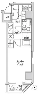 東京都港区新橋6【マンション】の間取り