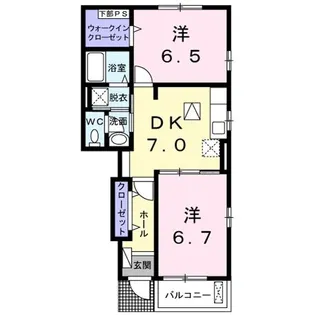 大阪府大阪狭山市茱萸木4【アパート】の間取り