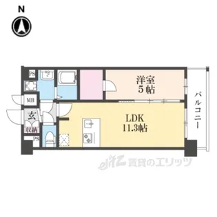 プレサンス十条凛華【5階】の間取り