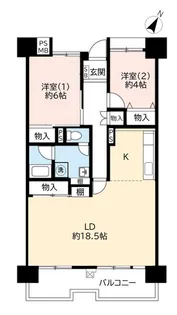 UR武庫川【2階】の間取り