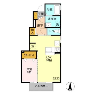 ミル フルール L【1階】の間取り