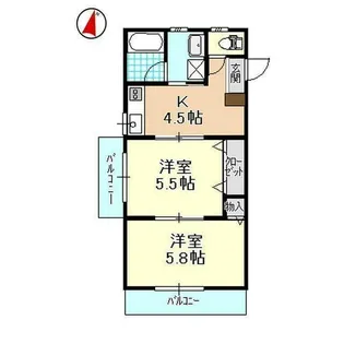 リバティヒルズ【1階】の間取り