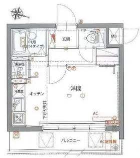 GENOVIA仲池上green wall【2階】の間取り