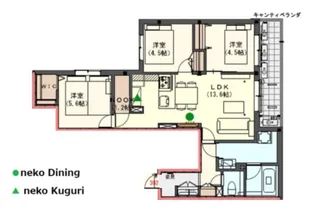 オカバ世田谷深沢ヘーベルメゾン【3階】の間取り