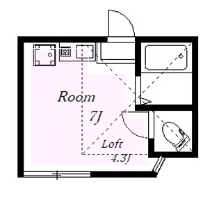 神奈川県横浜市中区西之谷町【アパート】の間取り