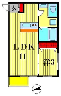 ノースリッジ松戸【1階】の間取り