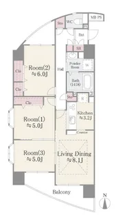 東京都江東区大島1【マンション】の間取り