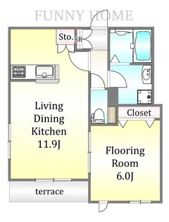 メゾネット・オリーブ【1階】の間取り