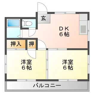 コーポ栄【4階】の間取り