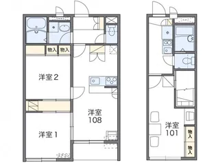 レオパレス大楽寺【2階】の間取り