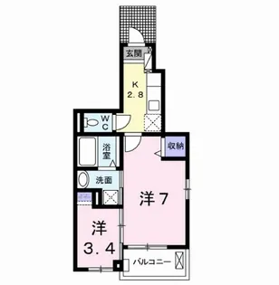 パルコート II【1階】の間取り