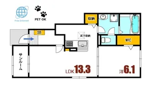 中野4丁目アパート【1階】の間取り