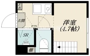 東京都中野区若宮1【アパート】の間取り