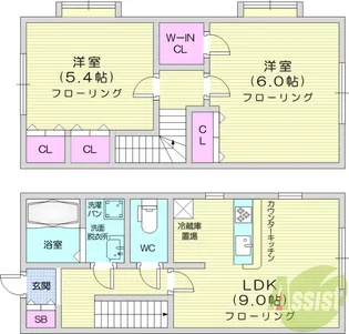 アヴァンセタウンD棟【1階】の間取り