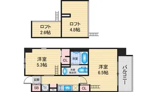 エステムコート名古屋駅前CORE【8階】の間取り
