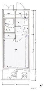 エスリード難波【10階】の間取り