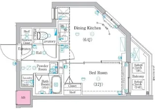 ラフィスタ高津【2階】の間取り
