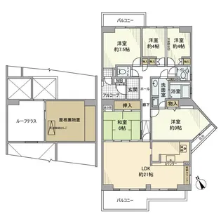 フォーラム海風の街12号棟【5階】の間取り