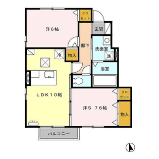 グランソシエ A【1階】の間取り