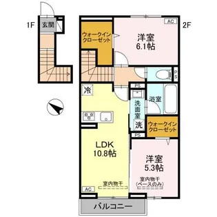 four leafs(フォーリーフス)【2階】の間取り