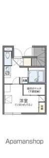 レオパレス南若園A【1階】の間取り