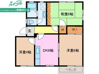 サンハイツN棟【2階】の間取り