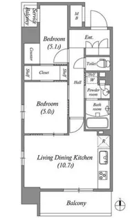 コスモグラシア三ノ輪【8階】の間取り