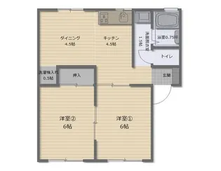 野谷アパート【1階】の間取り