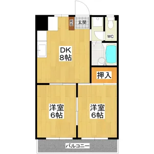加実林マンション【1階】の間取り