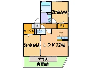 プリマ クレール【1階】の間取り