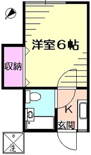 ハイツK6釜台【1階】の間取り