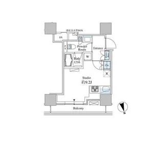 ベルファース芝浦タワー【9階】の間取り