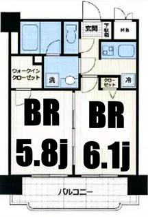 グリフィン横浜・ベイグランデ弐番館【6階】の間取り