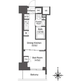 コンフォリア東新宿【11階】の間取り