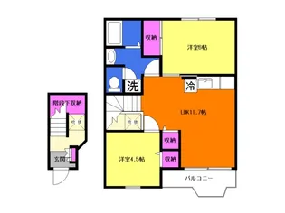 フォレスタB【2階】の間取り