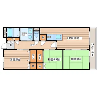 ウエストキャッスル【3階】の間取り