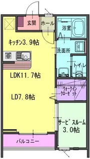 パルテG【2階】の間取り