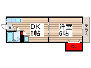 メゾンチノB.【1階】の間取り