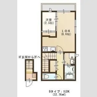グランディール国見【2階】の間取り
