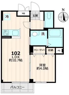 ファイブ リーフ ウエスト【1階】の間取り