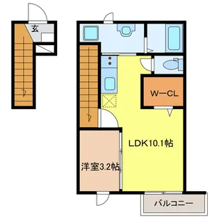 プルミエS【2階】の間取り