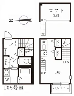 ハーモニーテラス上石川町IIの間取り