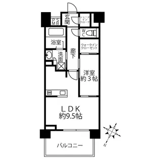 クリオラベルヴィ横濱サウス【2階】の間取り